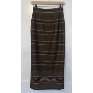 Ralph Lauren Polo Petite 6P Southwestern VTG Skirt Fringe Ranch RRL Green Rodeo